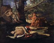 Nicolas Poussin echo och narcissus oil painting artist